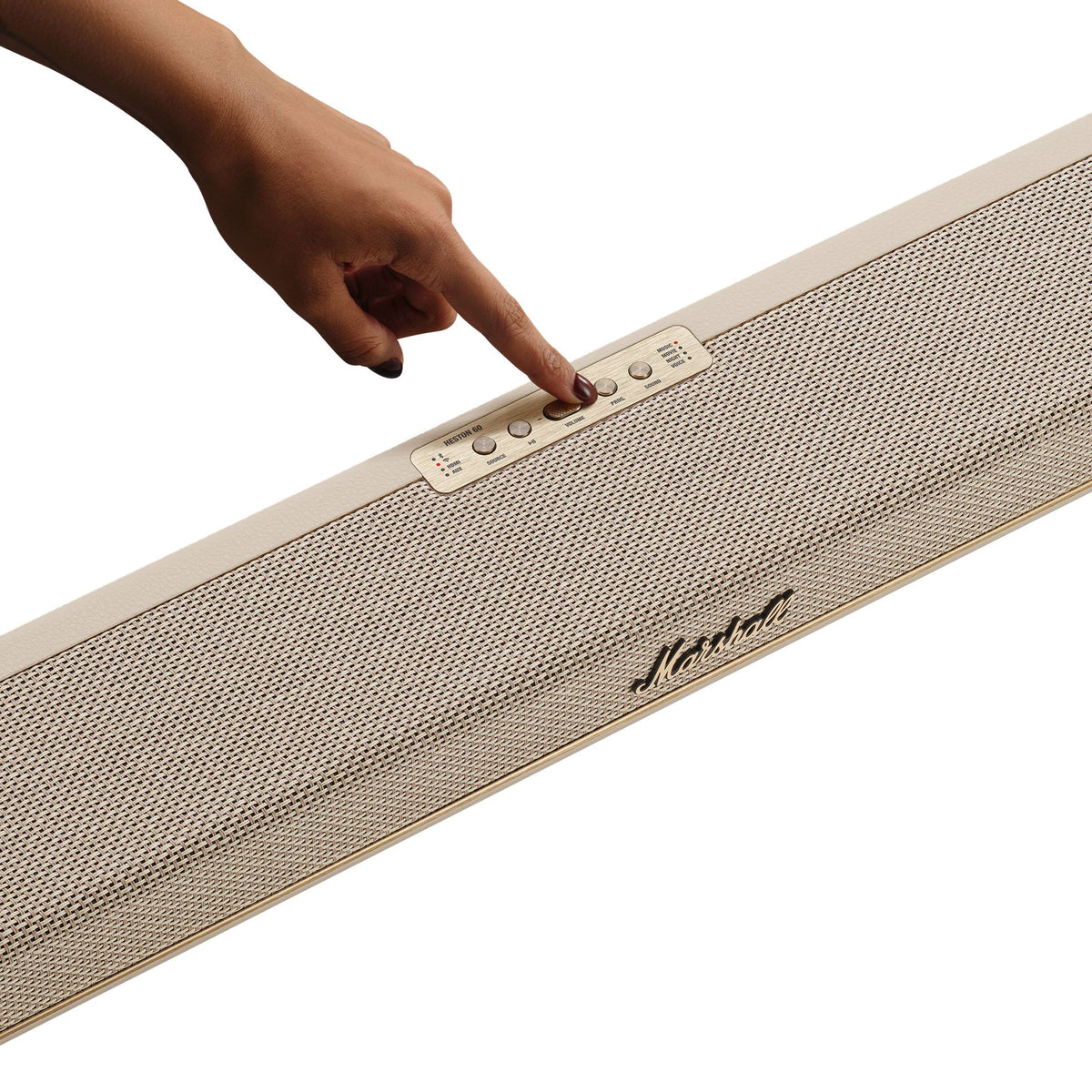 Marshall - Heston 60 Soundbar with Dolby Atmos Immersive Sound for TV / Movies / Music - Cream