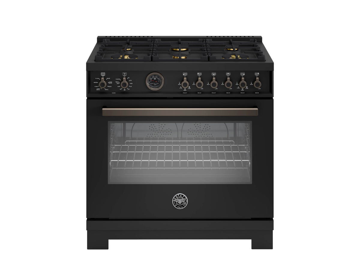 Bertazzoni - 36" Professional Series Dual Fuel Range - Carbonio - Carbonio