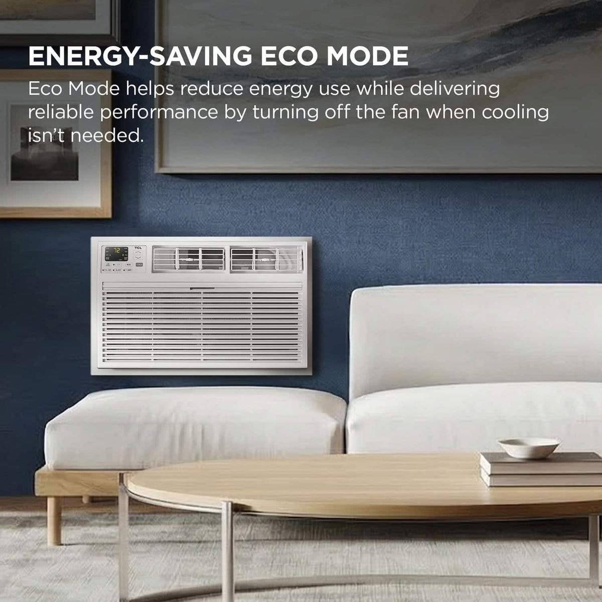 TCL - 10,000 BTU 450 Sq. Ft. Smart 230V Through-the-Wall Air Conditioner with 9,800 BTU Supplemental Heat Function - White