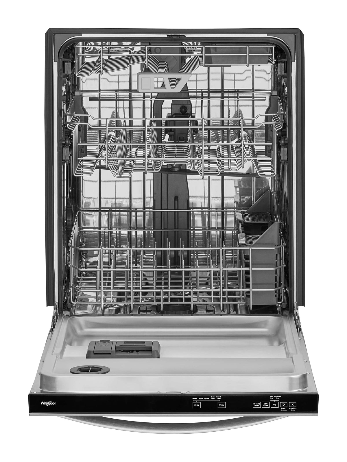 Whirlpool - 24 inch Top Control Built-in Stainless Steel Tub Dishwasher with 3rd Rack, Water Repellent Silverware Basket,  41 dBA - Stainless Steel