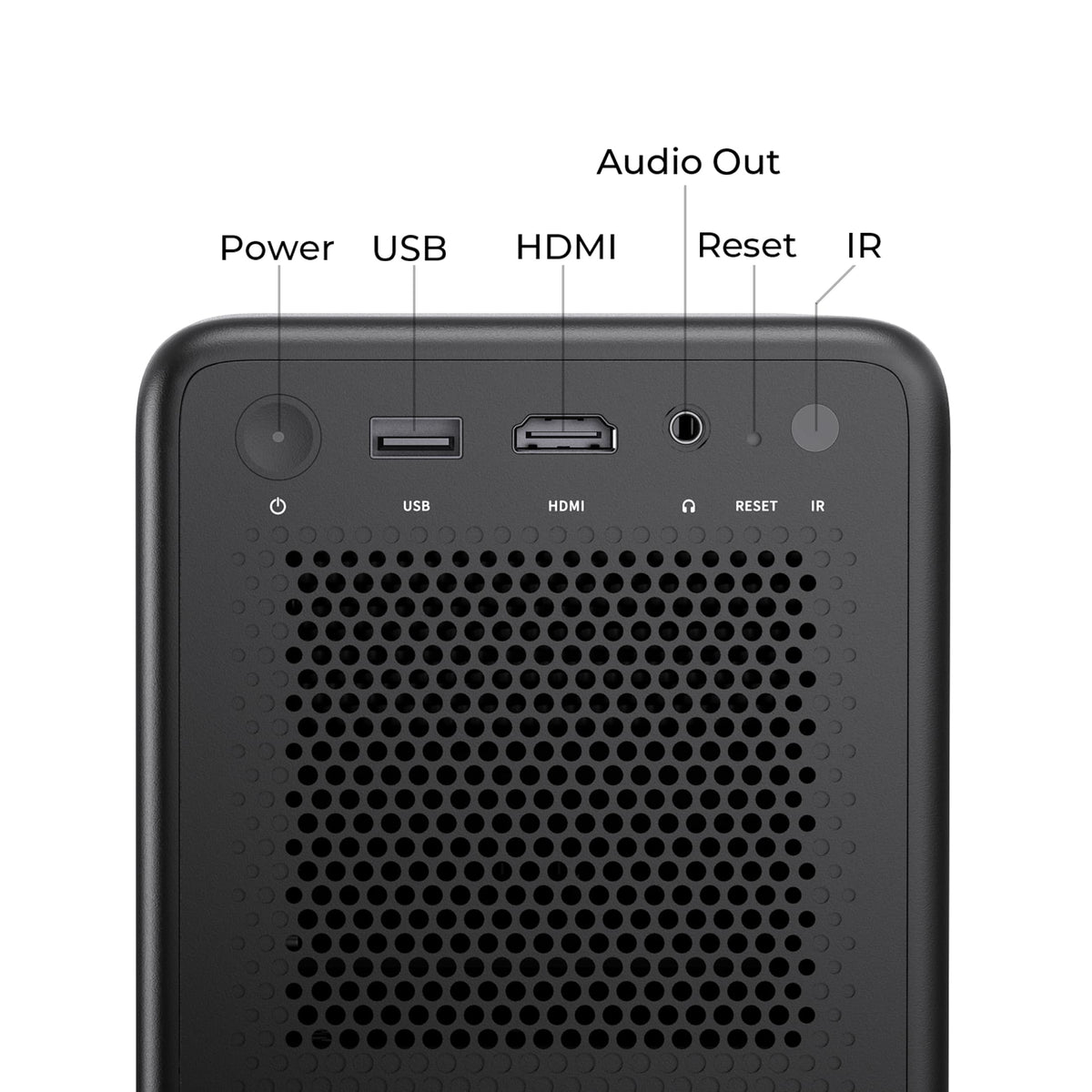 Vankyo - Performance H500RS Native Full HD 1080P Smart Single LCD Portable Projector with Built-in Roku TV, 100” Screen - Black