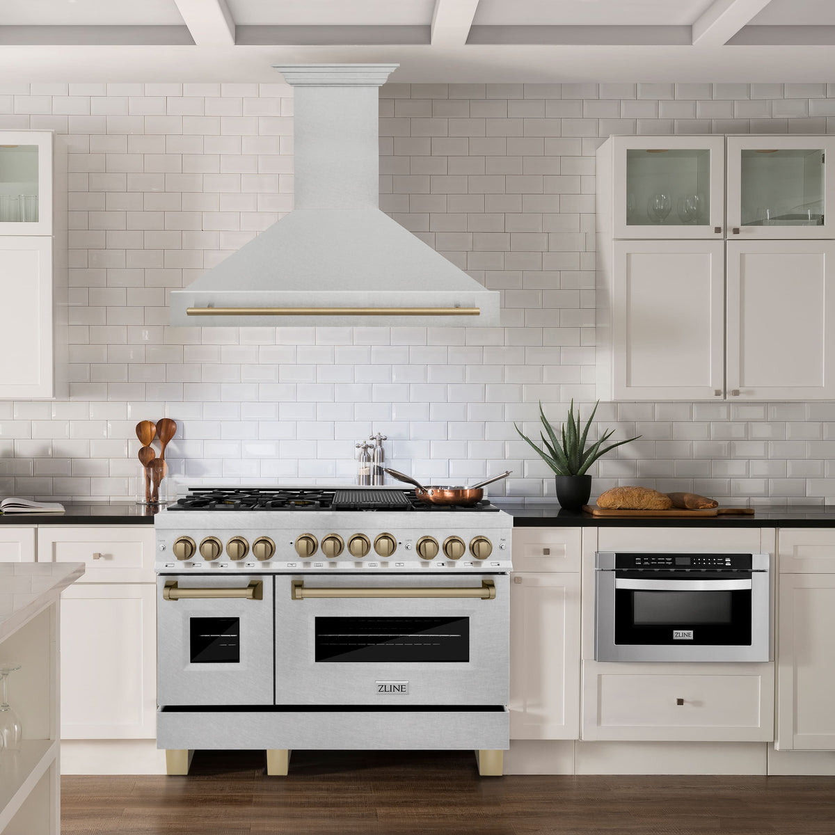 ZLINE Autograph Edition - 48 inches - Externally Vented - Wall Range Hood - Satin Stainless Steel