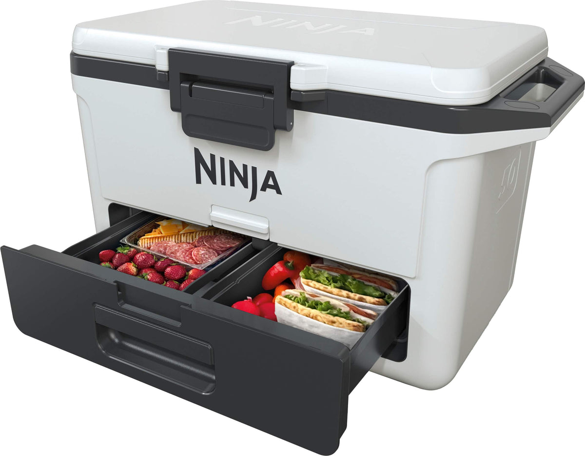 Ninja - FrostVault 50qt Hard Cooler with Dry Zone - Cloud White
