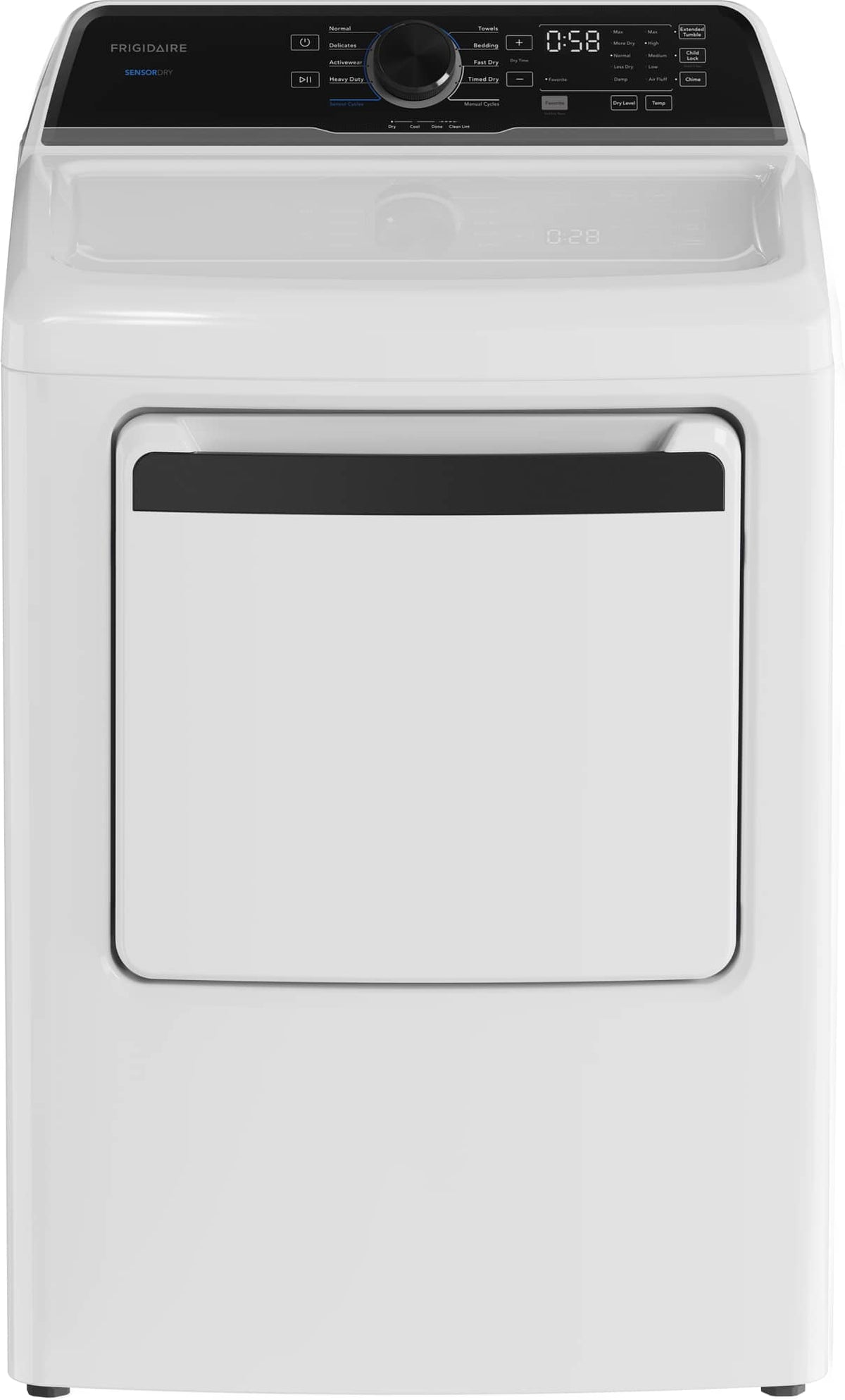 Frigidaire - 7.0 Cu. Ft. Electric Dryer with Sensor Dry Technology - White