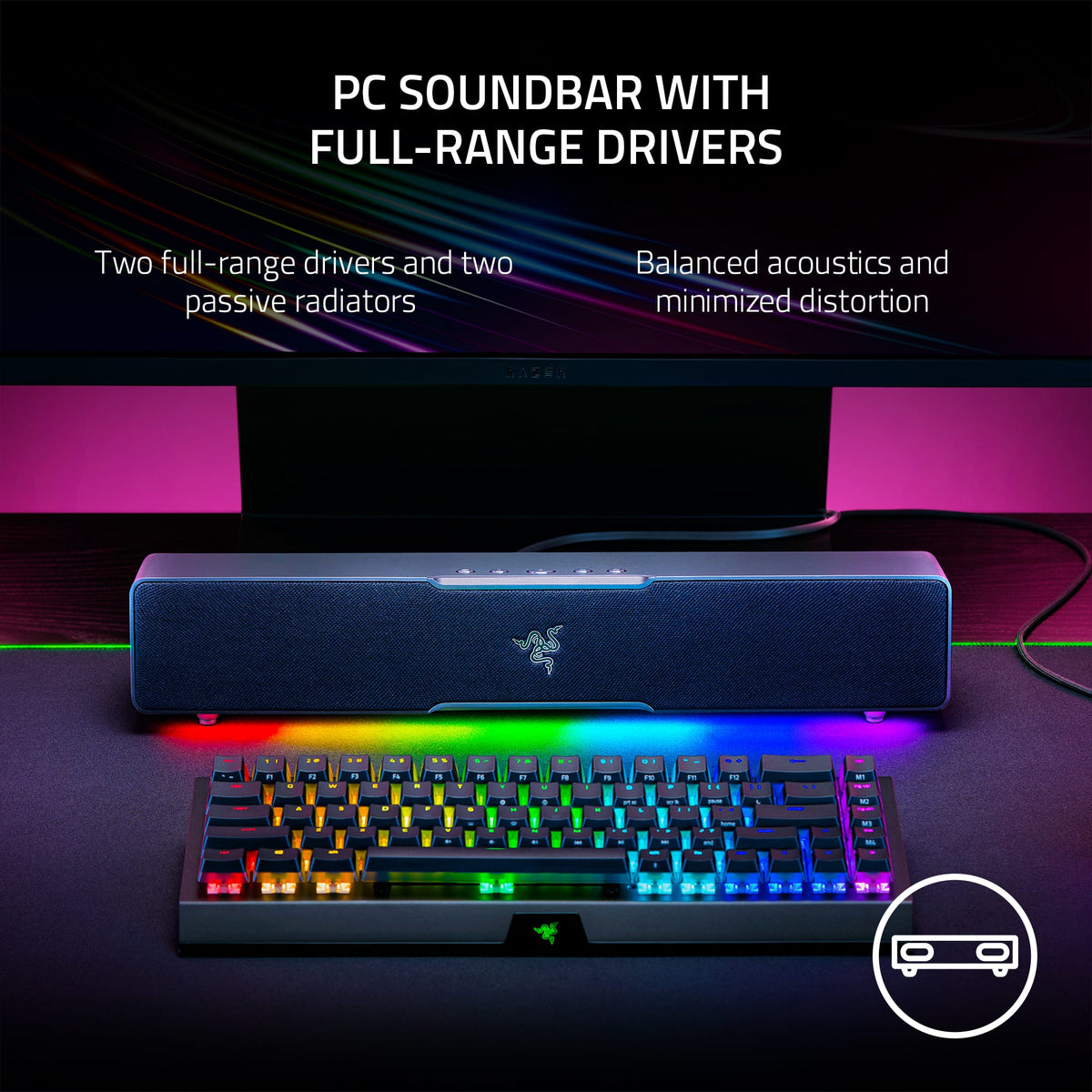 Razer - Leviathan V2 X 2.0 Bluetooth Gaming Speaker with RGB Lighting (1-Piece) - Black