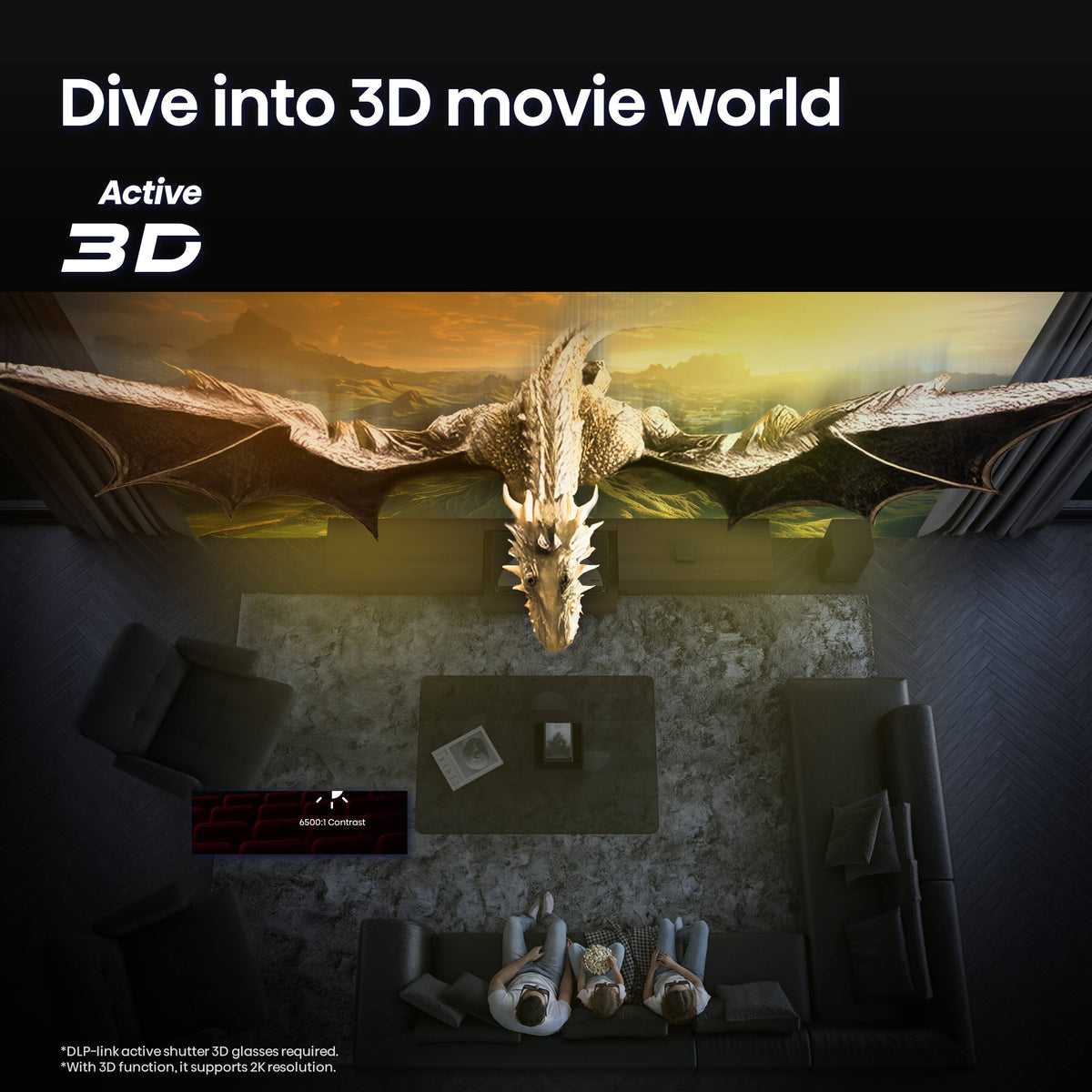 Hisense - Hisense-PX4 Pro Triple Laser Smart UST Projector,3500 Lumens,IRIS,80"-200",4K,DLP,HDR,IMAX Enhanced,Dolby Vision/Atmos - Gray