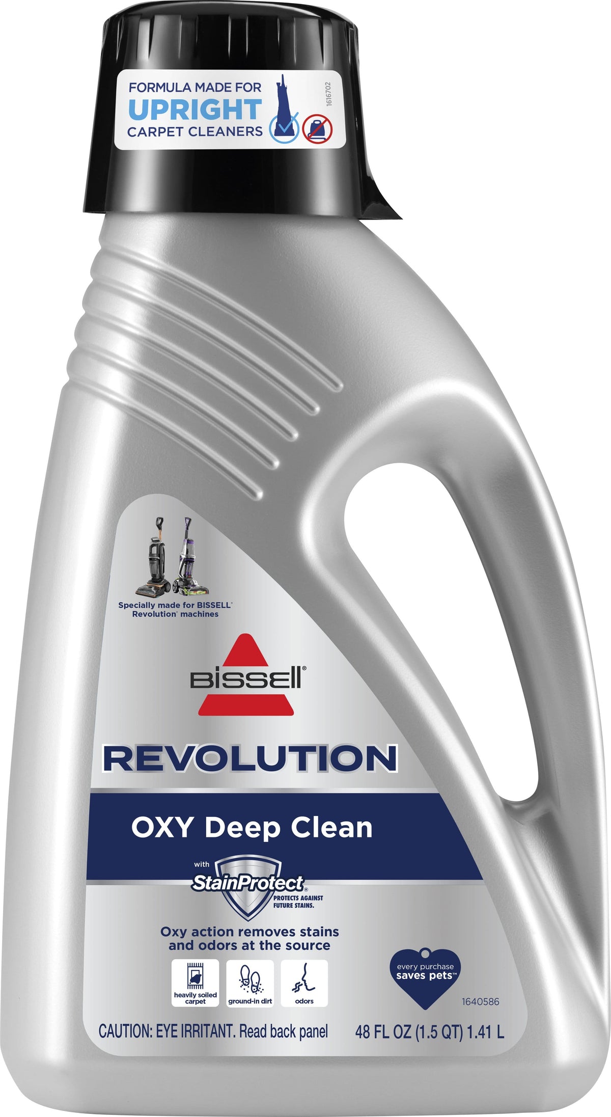 BISSELL - Revolution Formula with OXY for Upright Carpet Cleaners (48 oz.) - Silver