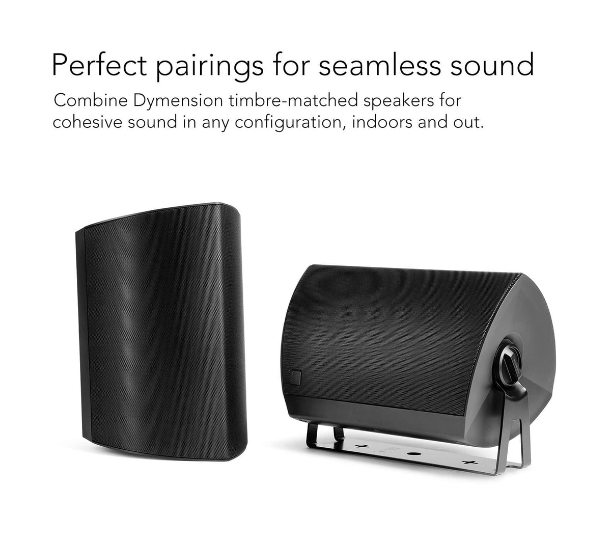 Definitive Technology - Dymension 6.5" 2-Way Outdoor Wall Mount Speakers Pair - White