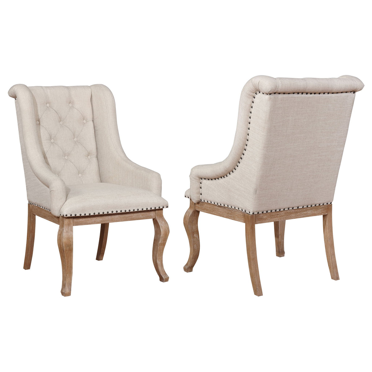 Fremont - Upholstered Dining With Button Tufted (Set of 2) - Brown
