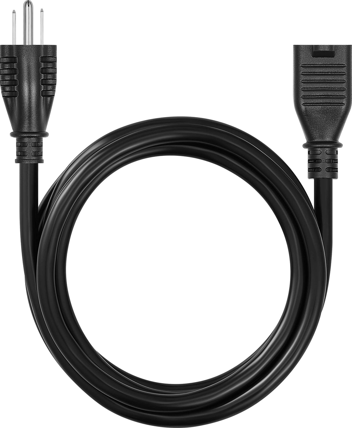 Best Buy essentials™ - 6’ 16ga Indoor/Outdoor Extension Power Cord - Black