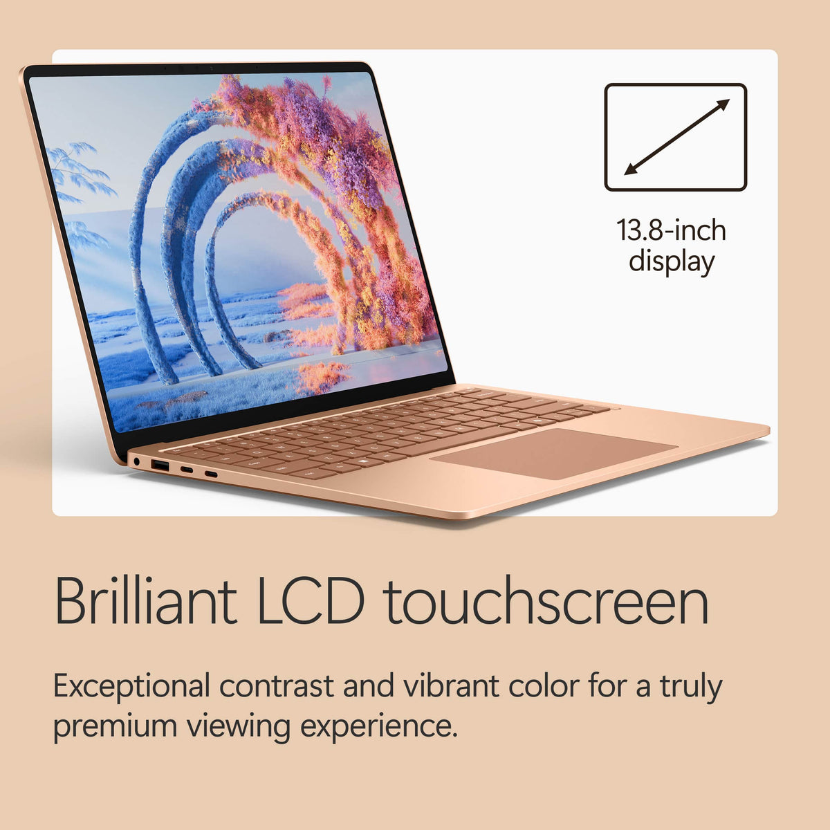 Microsoft - Surface Laptop - 13.8" 2K Touchscreen - Snapdragon X2 Elite (12 Core) 2026 - 16GB - 1TB Storage - Dune
