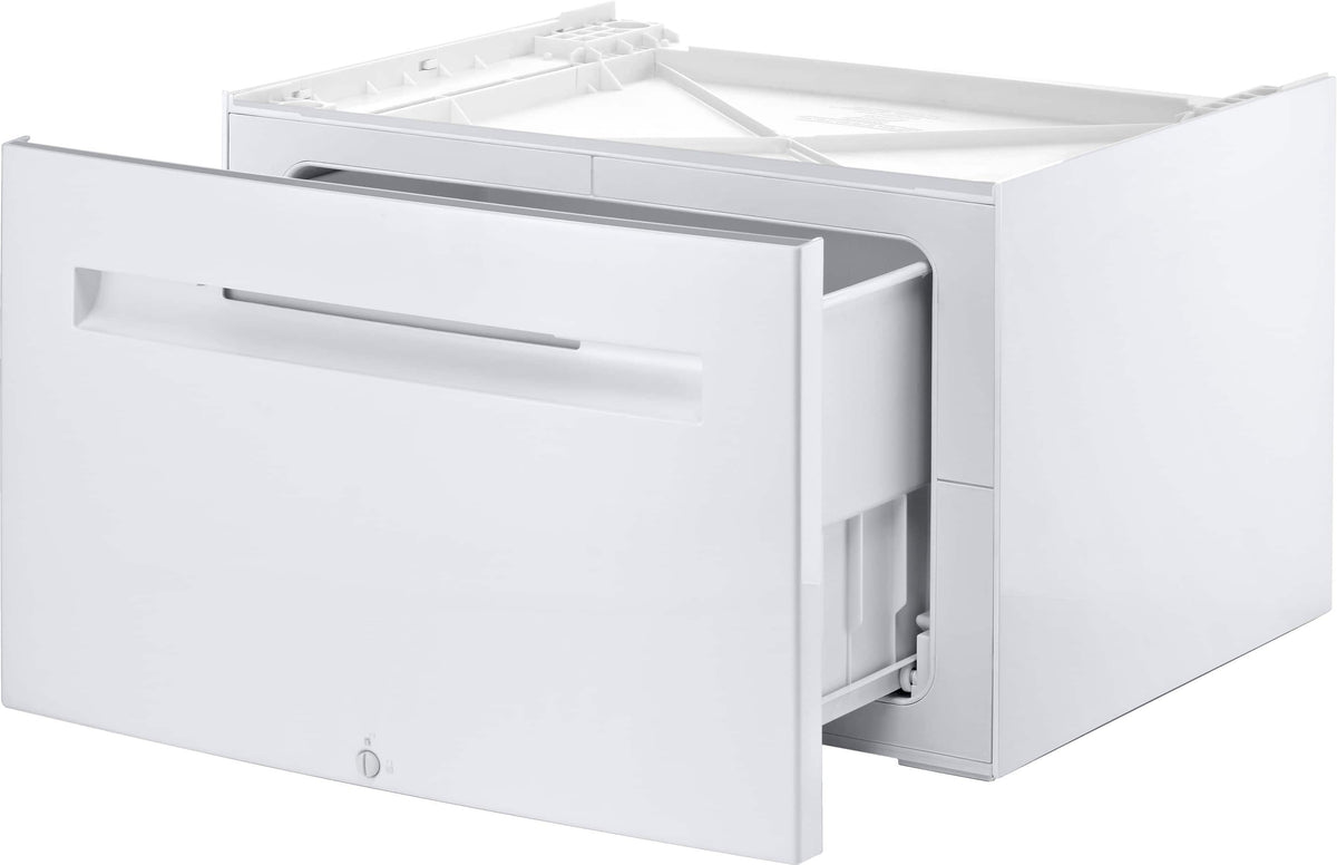 Laundry Pedestal with Storage Drawer for Bosch 300 and 500 Series Washers - White