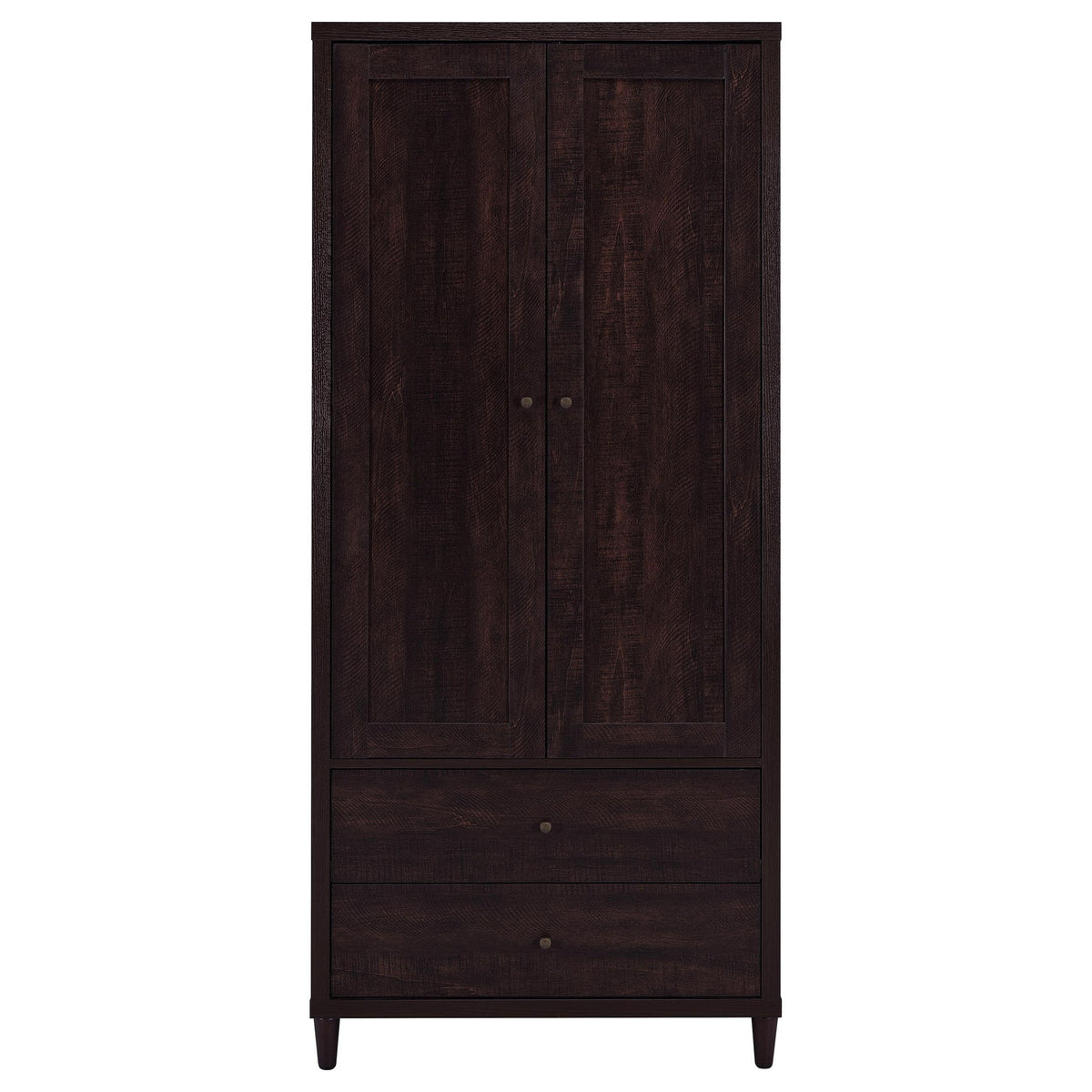 Nestor - 2 Drawer Tall Accent Cabinet With 2 Doors - Rustic