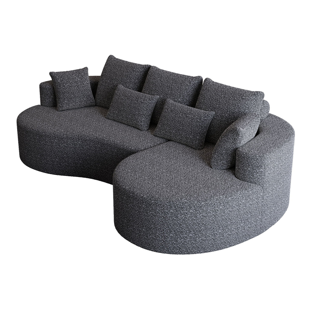 Sofá Seccional Curvo Extragrande con Asiento Extra Profundo