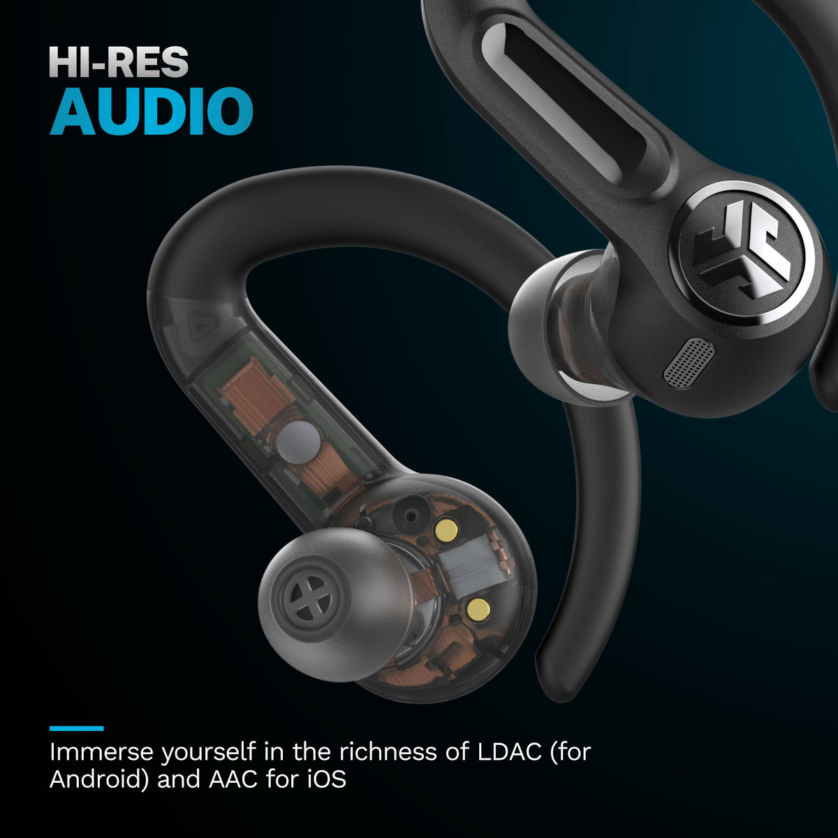 JLab - Epic Sport ANC 3 True Wireless Earbuds - Black