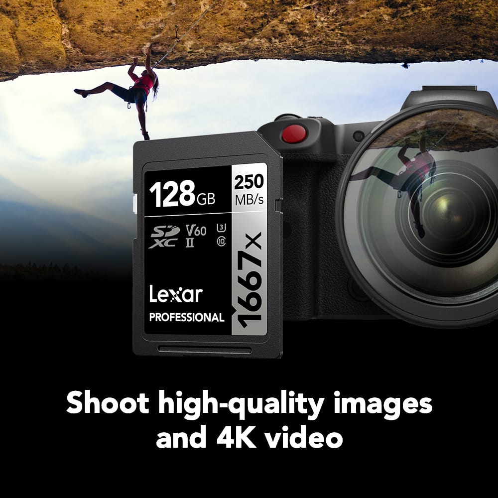 Lexar - Professional SDXC 1667X UHS-II, V60 128 GB