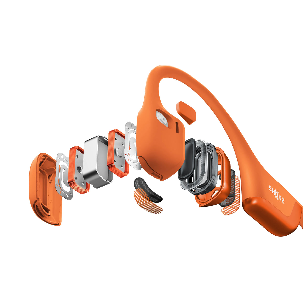 Shokz - OpenRun Pro 2 Mini Wireless Bone Conduction Open-Ear Bluetooth Sports Headphones - Orange