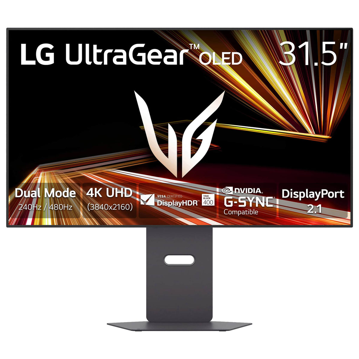 LG - UltraGear 32" OLED Dual Mode (4K UHD 240Hz, FHD 480Hz) 0.03ms G-SYNC Compatible, AMD FreeSync Premium Pro Gaming Monitor - Black