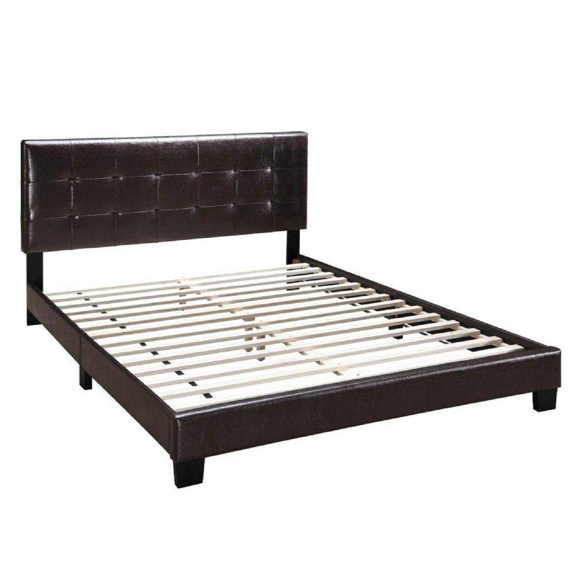 Cama de estilo contemporáneo, cabecera rectangular
