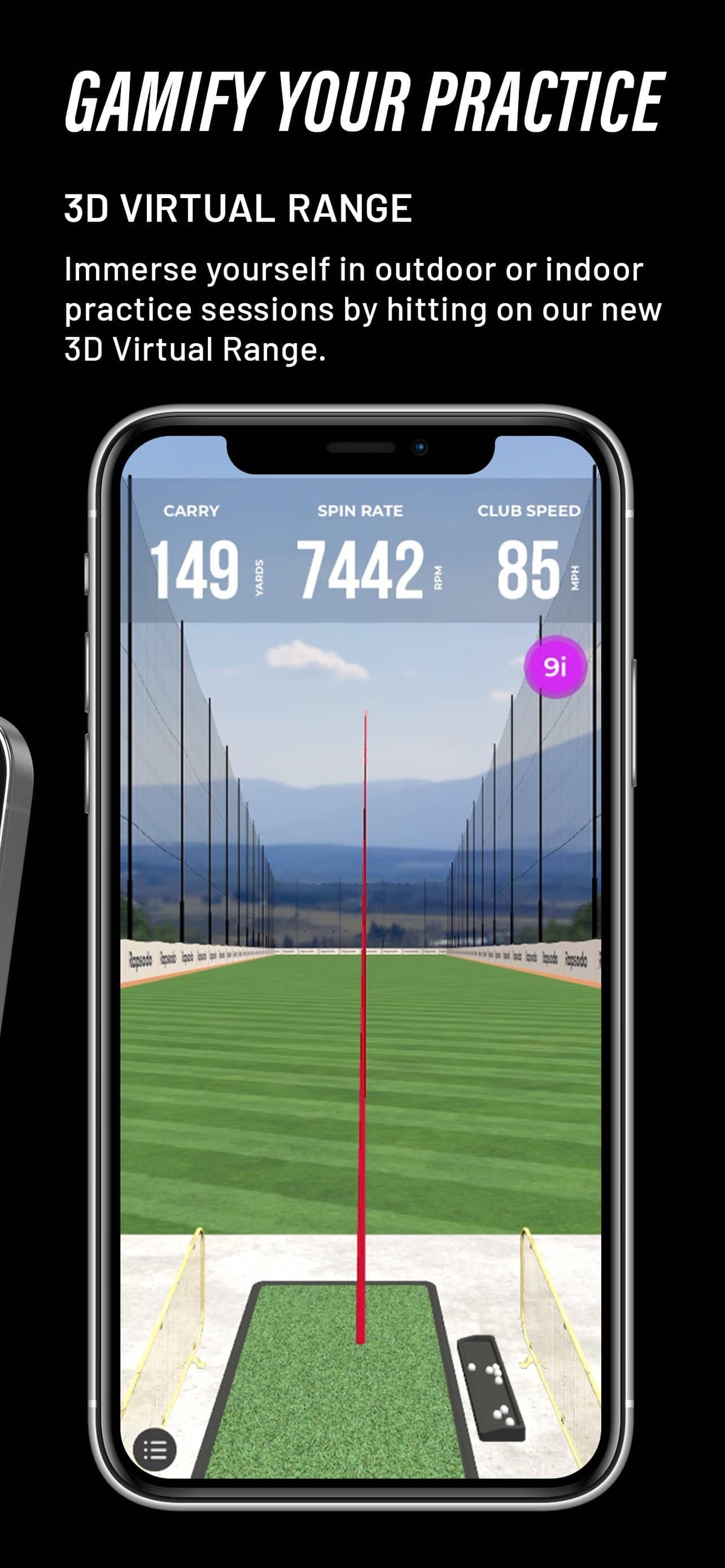 Rapsodo - MLM Mobile Golf Launch Monitor (iOS compatible) - Black