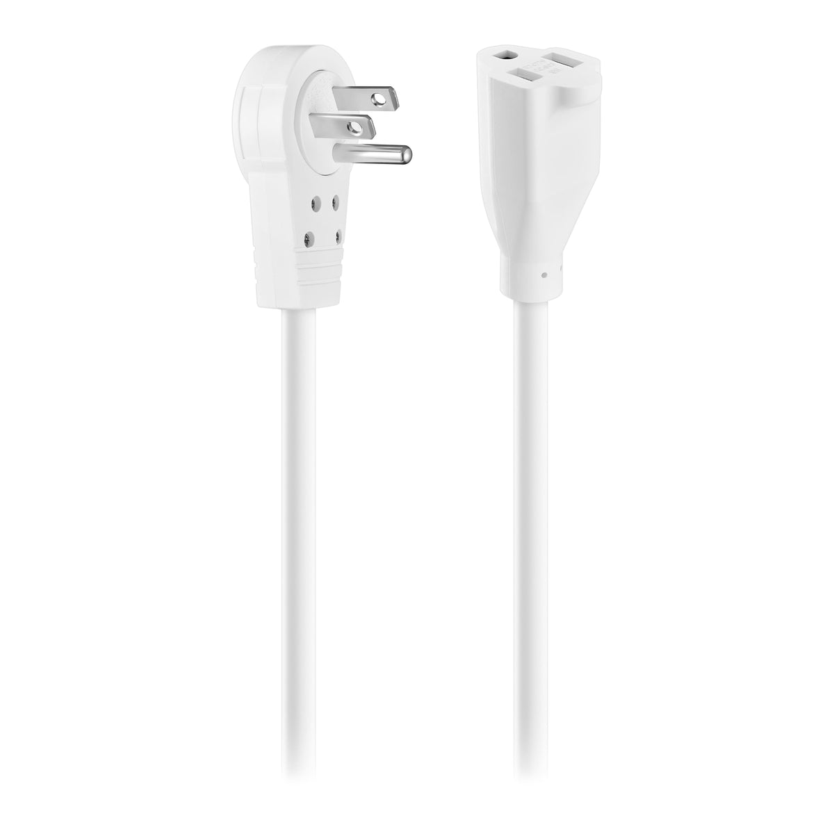 Insignia™ - 8’ 16 AWG Indoor Extension Power Cord with Rotating Plug - White