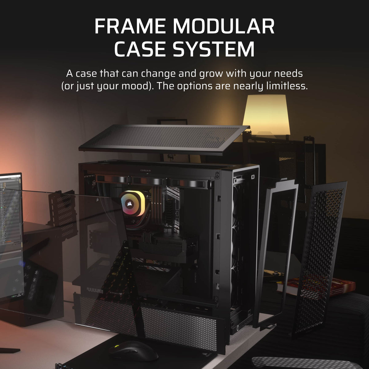 CORSAIR - FRAME 4000D RS ATX Mid-Tower PC Case - Black