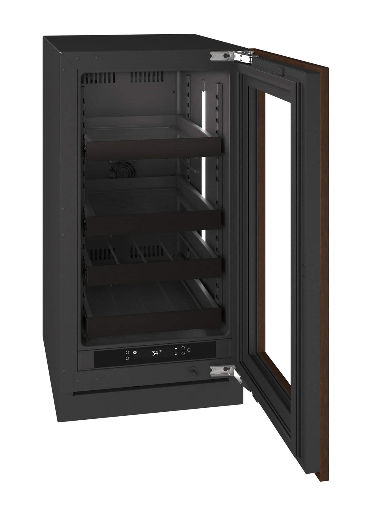 U-Line - 18"W. 3.5 Cu.Ft. Built-In Beverage Center - Panel Ready Frame/Glass - Integrated Frame