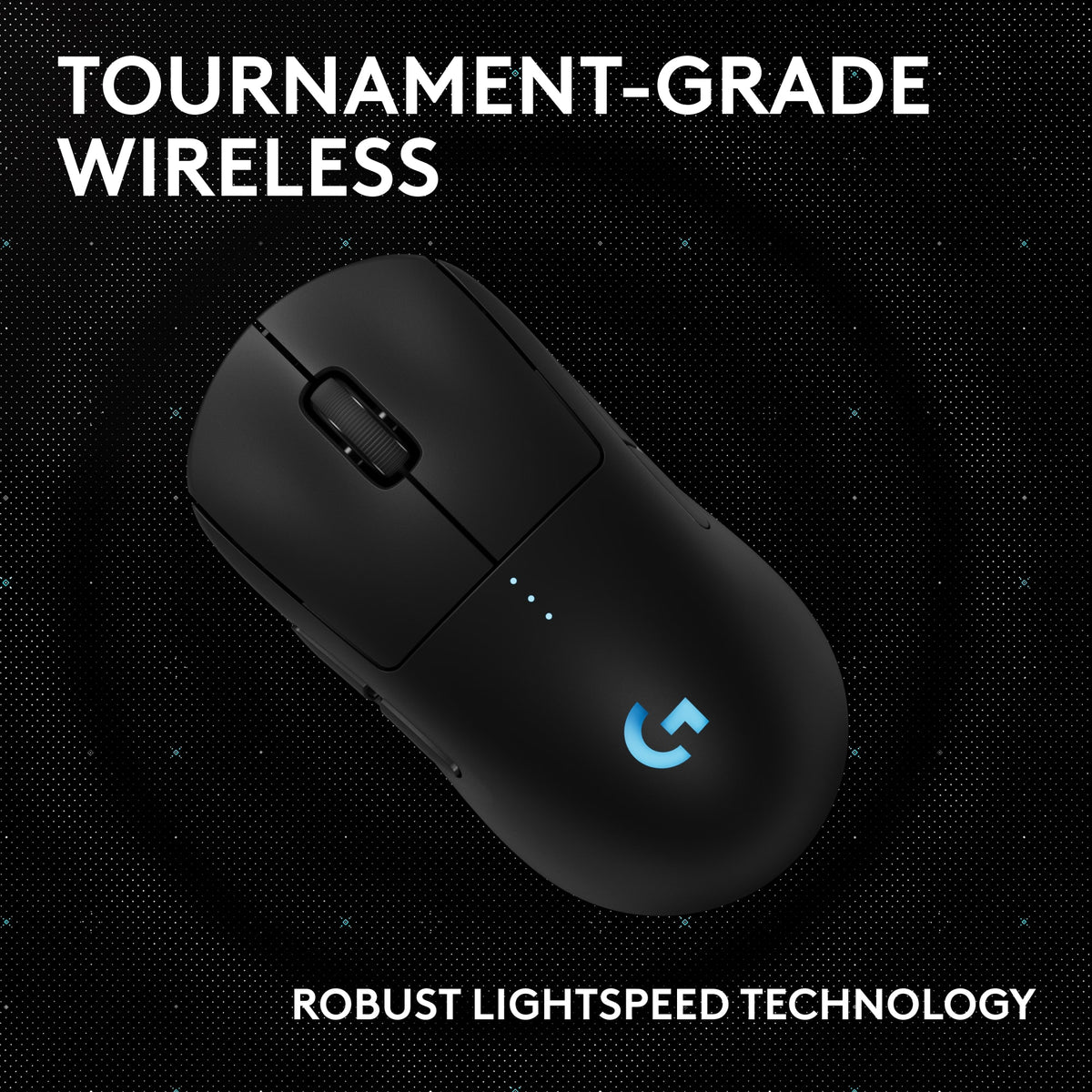 Logitech - PRO 2 LIGHTSPEED Lightweight Optical HERO 44K DPI Gaming Mouse with 4 Customizable and Switchable Magnetic Side Buttons - Wireless - Black