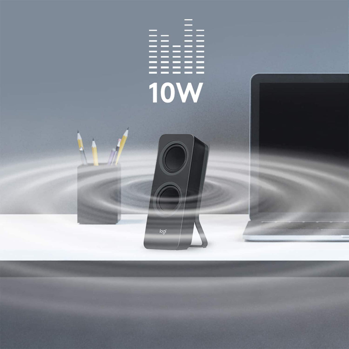 Logitech - Z207 2.0 Bluetooth Stereo Computer Speakers (2-Piece) - Black