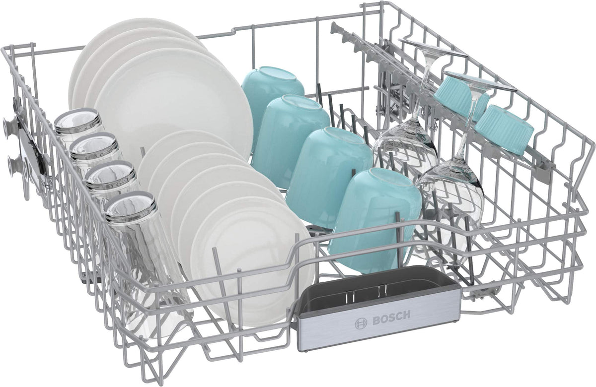 Bosch - Benchmark Series 24" Top Control Smart Built-In Stainless Steel Tub Dishwasher with 3rd Rack and RackMatic, 39 dBA - Custom Panel Ready