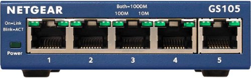 NETGEAR - 5-Port 10/100/1000 Gigabit Ethernet Unmanaged Switch - Blue