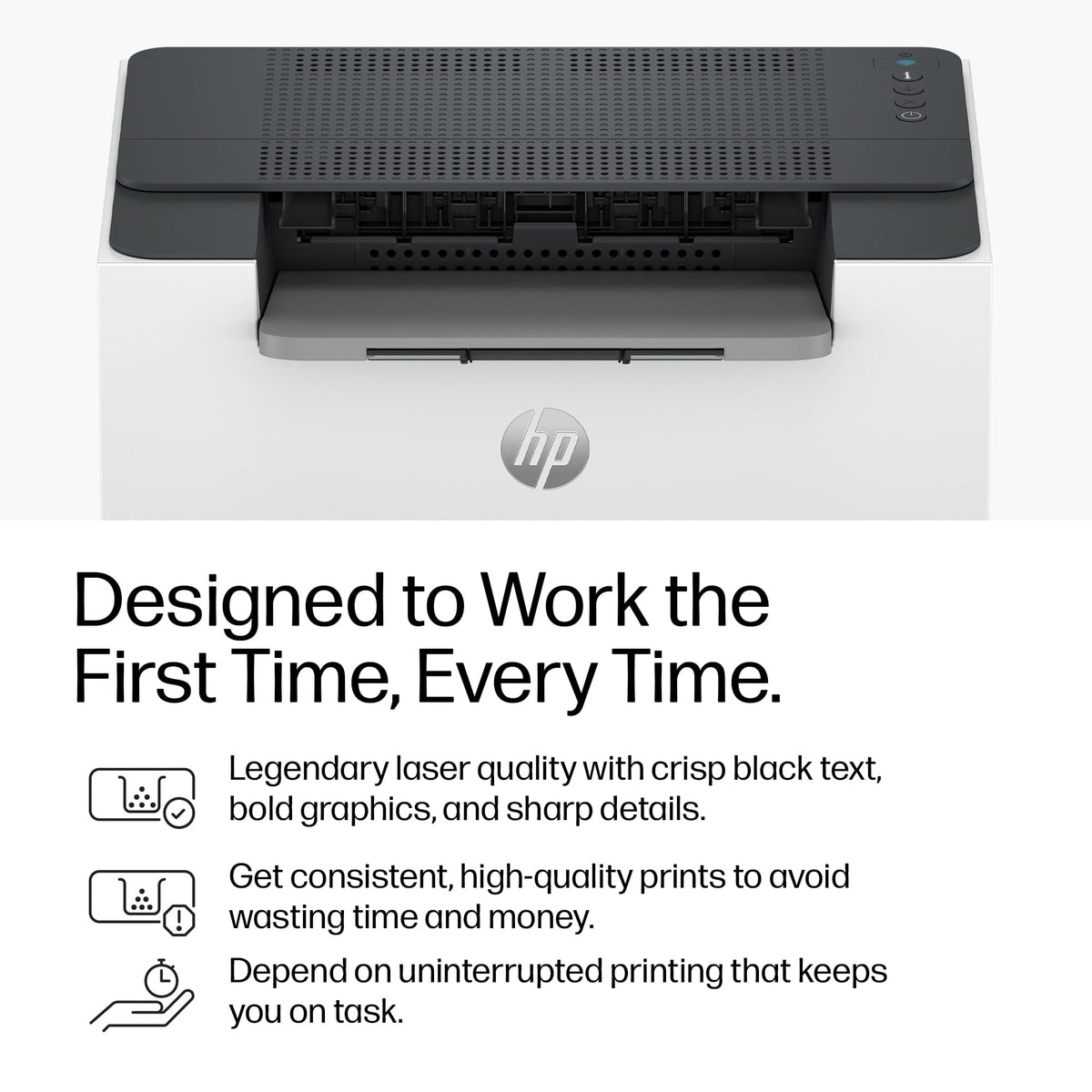HP - LaserJet M220dw Wireless Black-and-White Compact Laser Printer, AI-Enabled - White