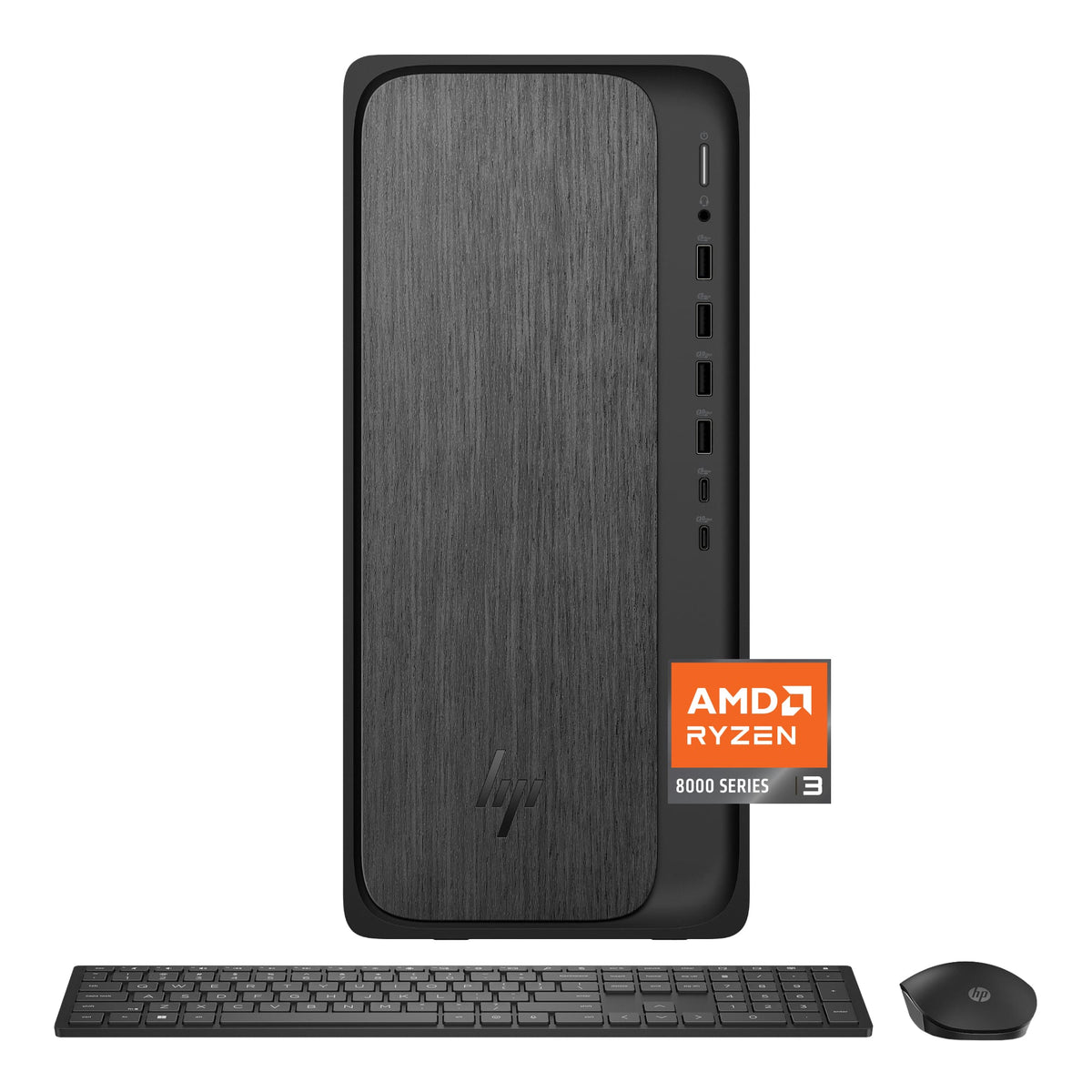 HP - OmniDesk Desktop - AMD Ryzen 3 8300G 2024 - 8GB DDR5 Memory - 256GB SSD - Gray Wood