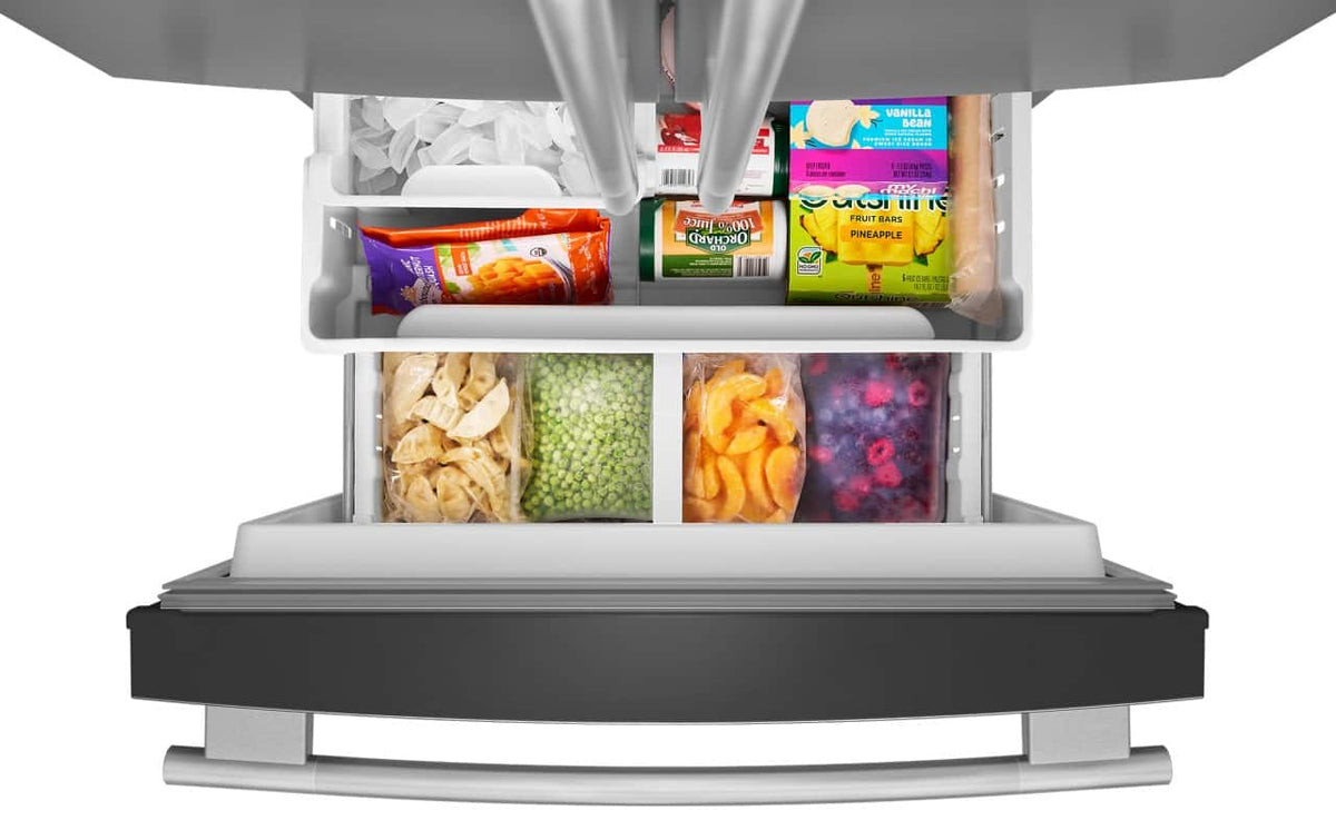 KitchenAid - 30 in. Wide 20 cu. ft. French Door Refrigerator with PrintShield Finish and Interior Dispense - Stainless Steel