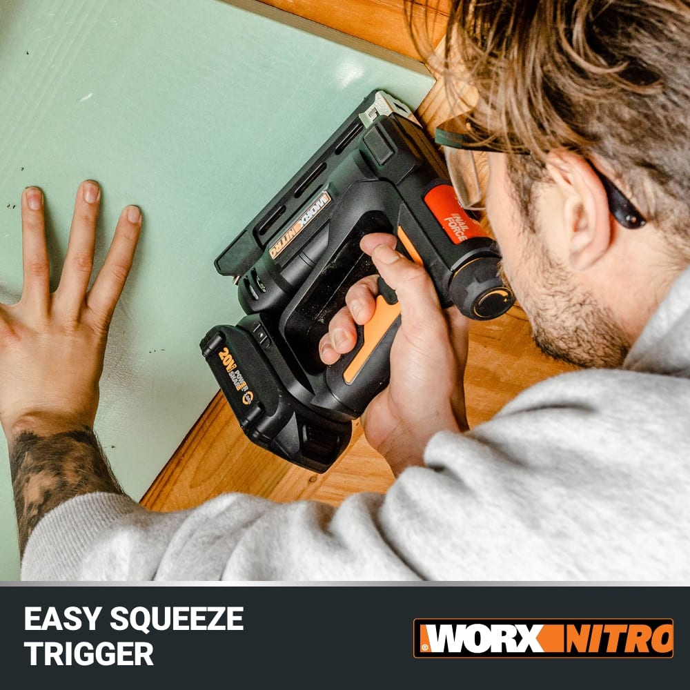WORX - Nitro WX843L 20V 3/8" Cordless Crown Stapler - Black