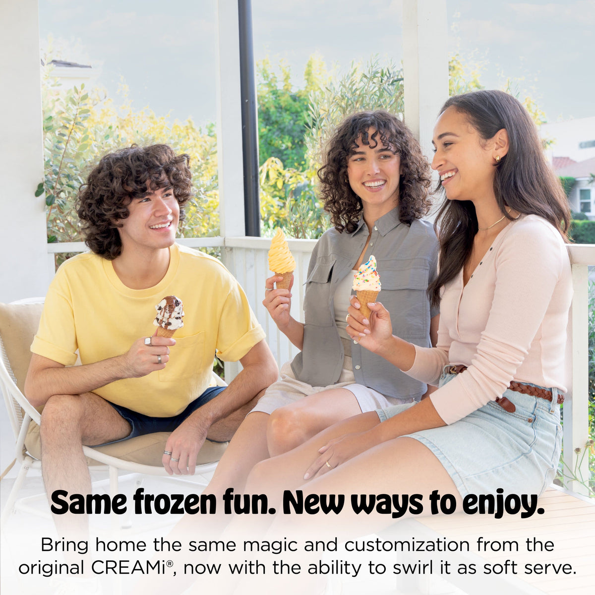 Ninja - CREAMi Scoop & Swirl Ice Cream & Soft Serve Maker, 13 One-Touch Programs, Fruit whip, Frozen custard, Gelato - Silver