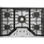 Monogram - 30" Built-In Gas Cooktop with 5 burners and Sapphire Glass Precision Knobs - Stainless Steel