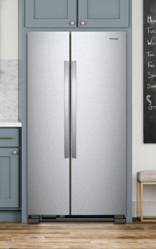 Whirlpool - 33 in. Wide 21.7 cu. ft. Side-by-Side Refrigerator - Monochromatic Stainless Steel