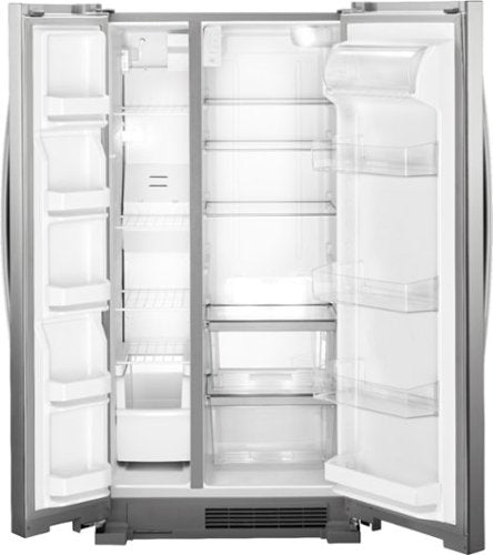 Whirlpool - 33 in. Wide 21.7 cu. ft. Side-by-Side Refrigerator - Monochromatic Stainless Steel
