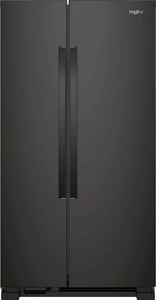 Whirlpool - 36 in. Wide 25.1 cu. ft. Side-by-Side Refrigerator - Black
