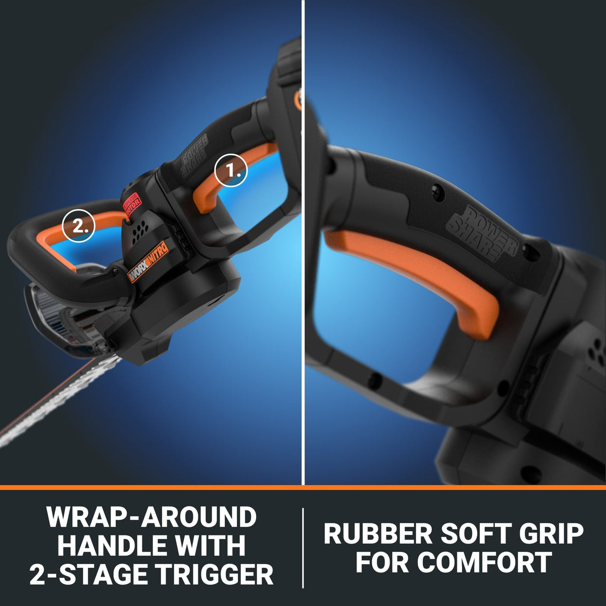 WORX - Nitro WG263 20V 22" Cordless Hedge Trimmer - Black