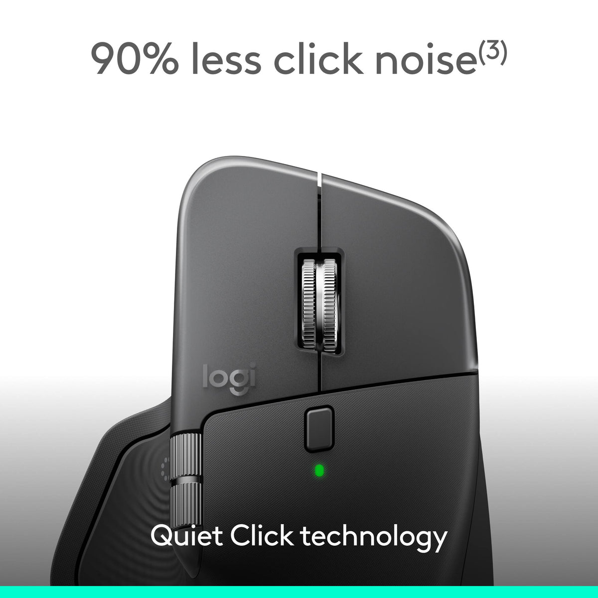 Logitech - MX Master 4 for Business Wireless Bluetooth Laser Ergonomic Right-handed Mouse with Haptic Feedback and Actions Ring - Wireless - Graphite