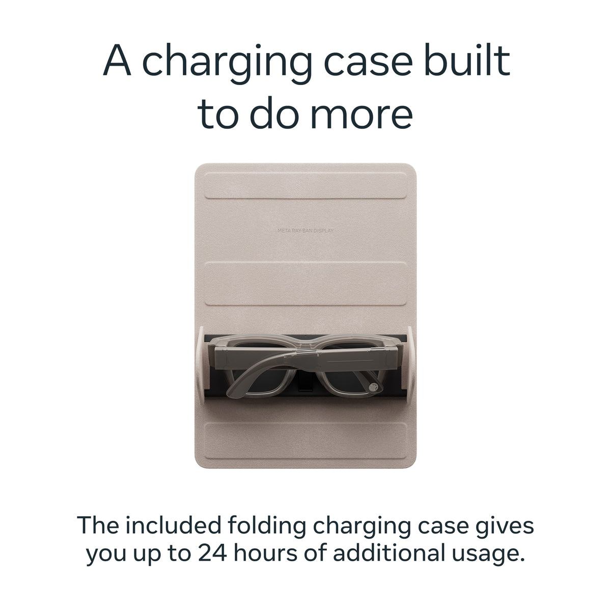 Meta - Ray-Ban Display & Neural Band | AI glasses with in-lens display - Shiny frame, large - band size 3 - Sand