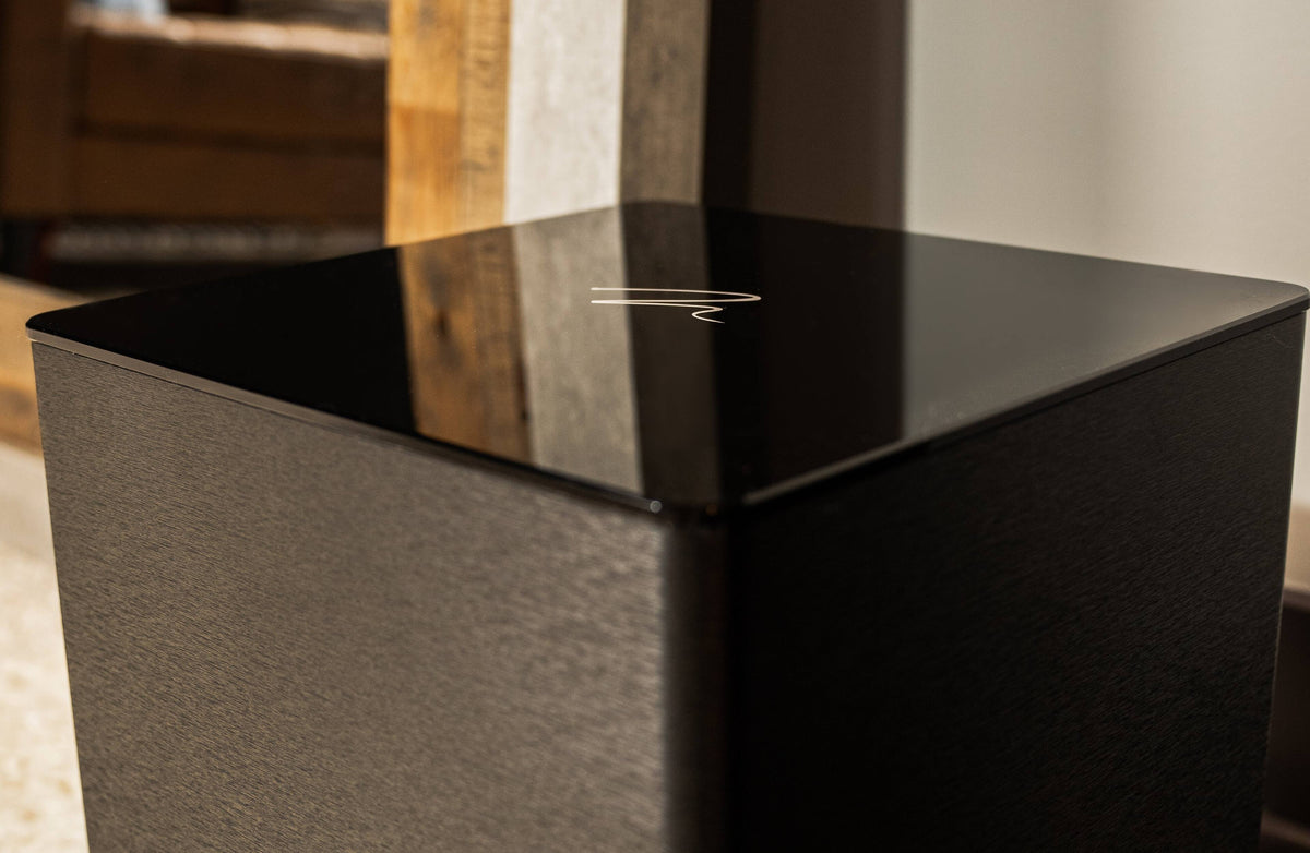 MartinLogan - Dynamo Foundation 10, 10” Sealed, Powered Subwoofer, with Magnitude MT-400 Amplifier, DSP-Optimized, and Wireless Ready - Brushed Black