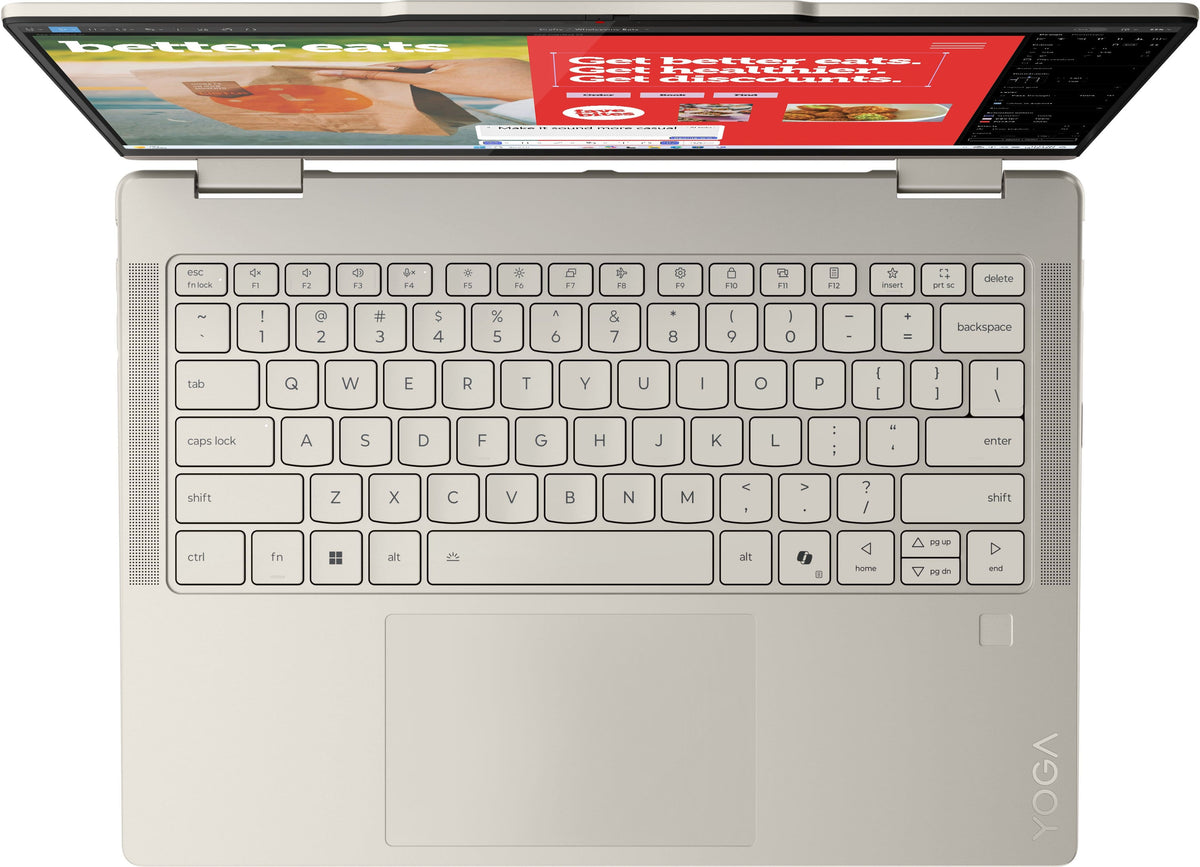 Lenovo - Yoga 7 2-in-1 14" 2K OLED Touchscreen Laptop - AMD Ryzen AI 5 330 2025 - 8GB Memory - 512GB Storage - Copilot+ PC - Seashell