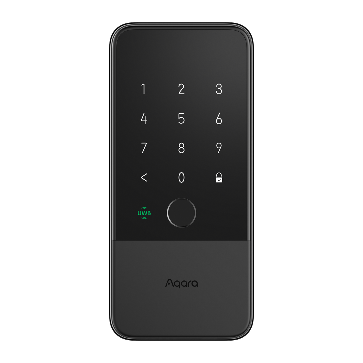 Aqara - UWB Smart Lock U400 Kit with M100 Hub, Matter, Thread, Wifi, Apple Home Key, Fingerprint, Rechargeable Battery - Black