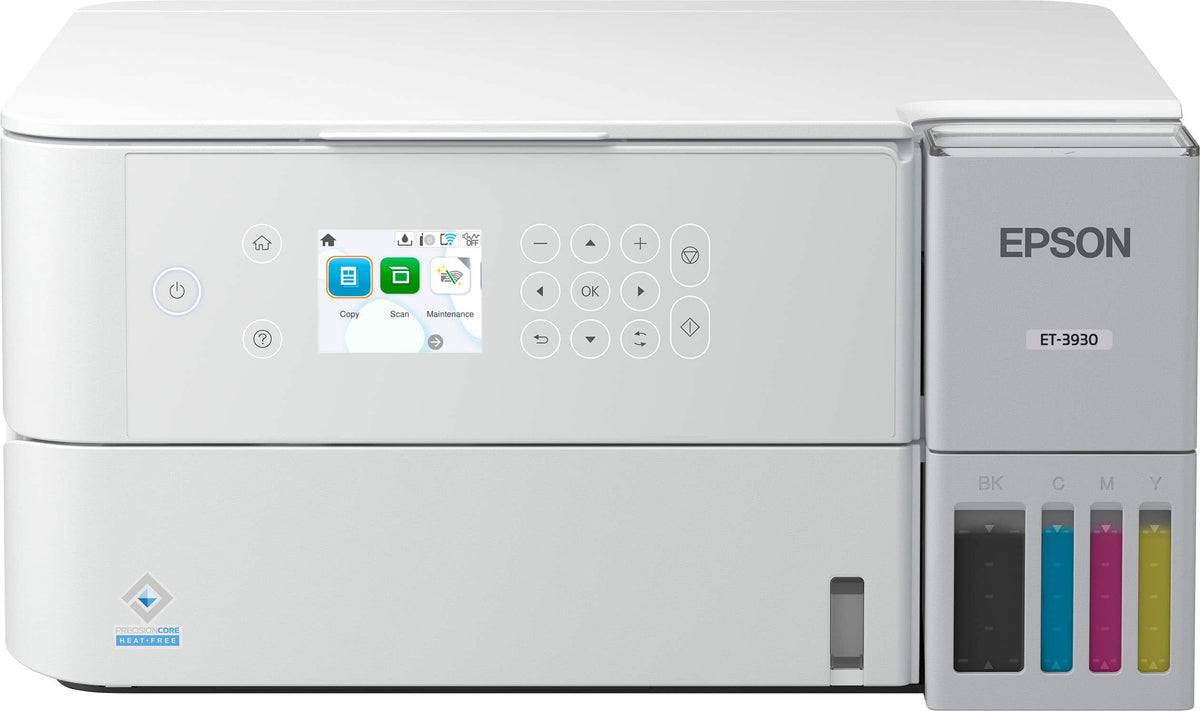 Epson - EcoTank ET-3930 Wireless All-in-One Color Supertank Inkjet Printer - White