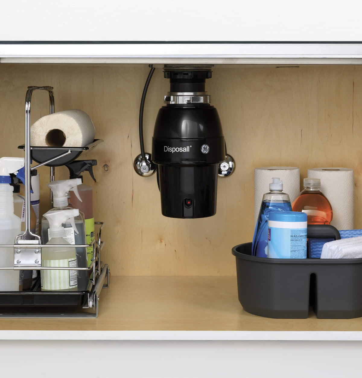 GE - 1/2 HP Continuous Feed Garbage Disposer - Black
