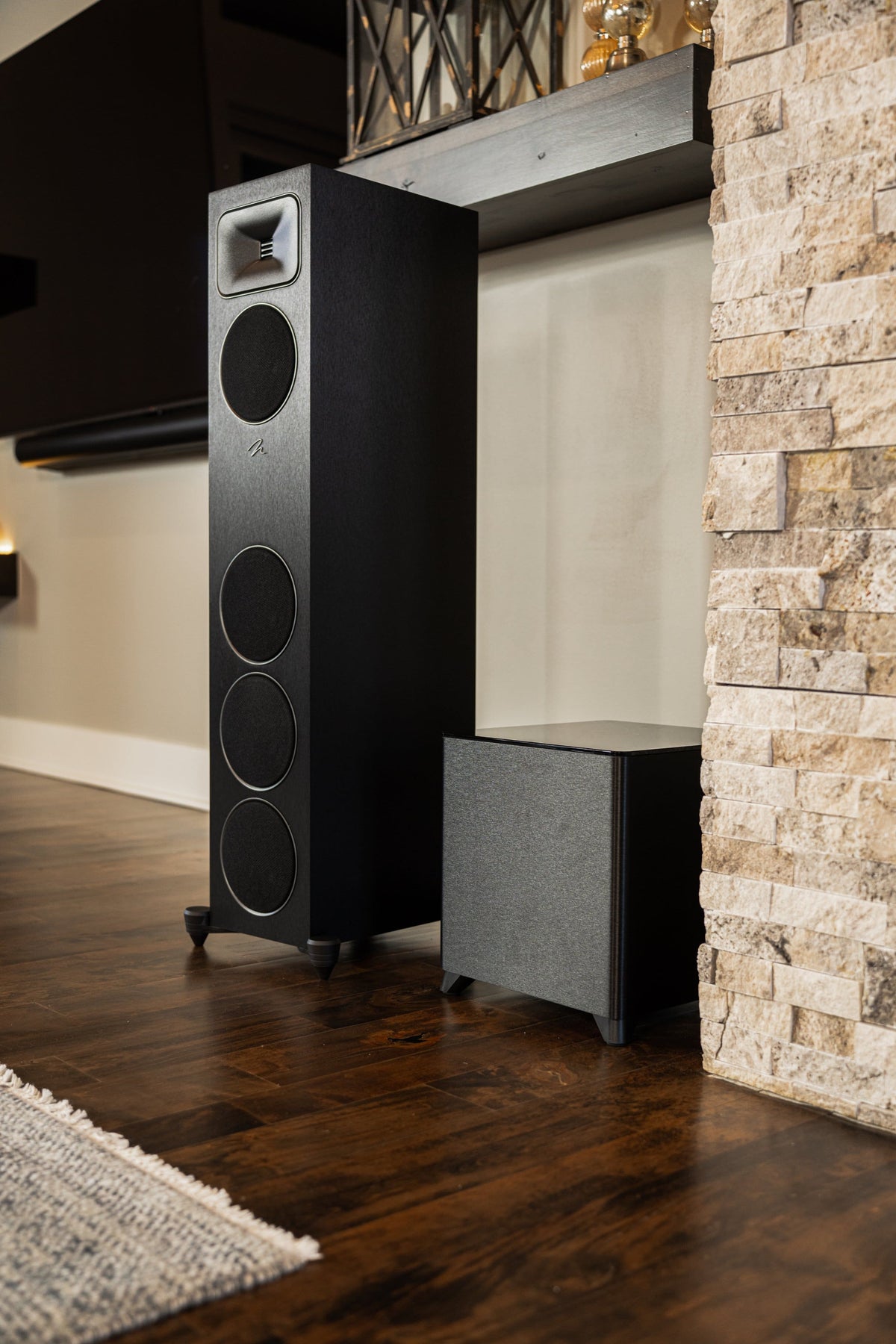 MartinLogan - Dynamo Foundation 10, 10” Sealed, Powered Subwoofer, with Magnitude MT-400 Amplifier, DSP-Optimized, and Wireless Ready - Brushed Black