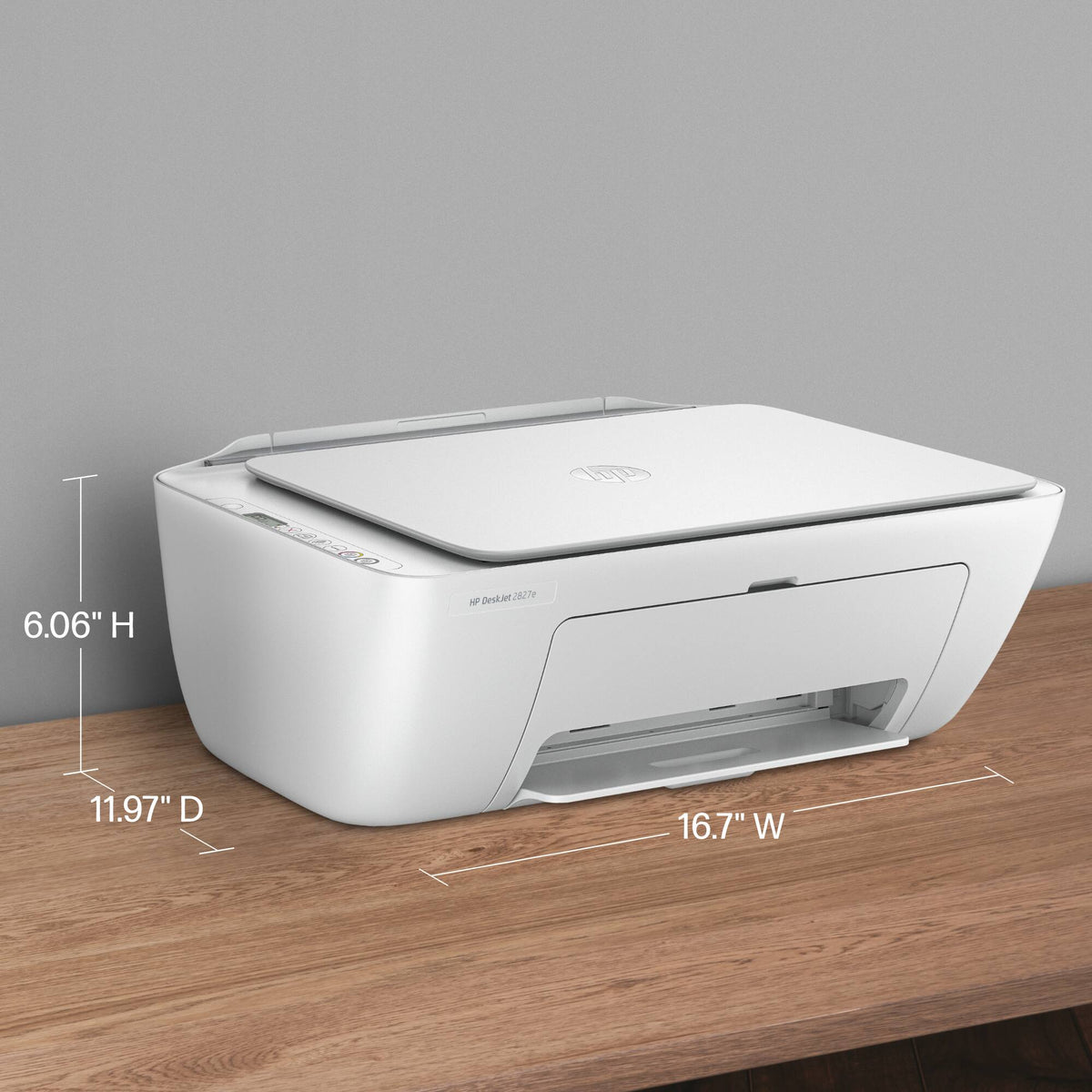 HP - DeskJet 2827e Wireless AI-Enabled All-in-One Inkjet Printer with 3 Months of Instant Ink - White